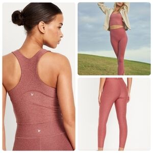Large legging and matching Cropped sports tank/bra